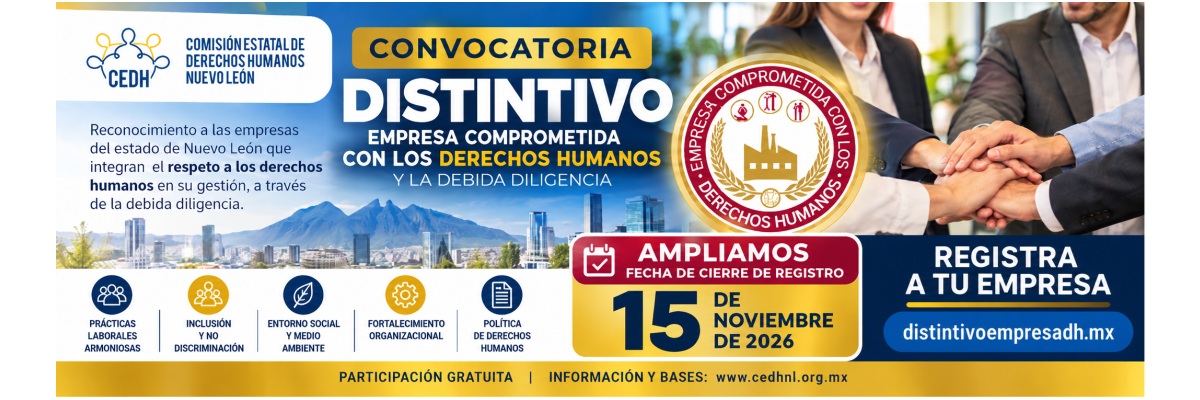 Convocatoria Distintivo Empresa Comprometida con los Derechos Humanos y la Debida Diligencia