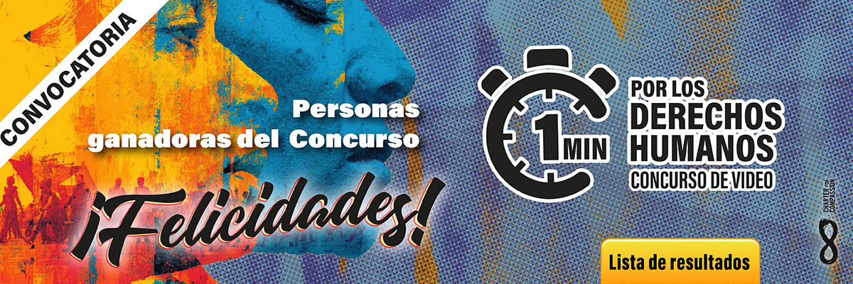 Personas ganadoras del Concurso de Video: 1min por los derechos humanos