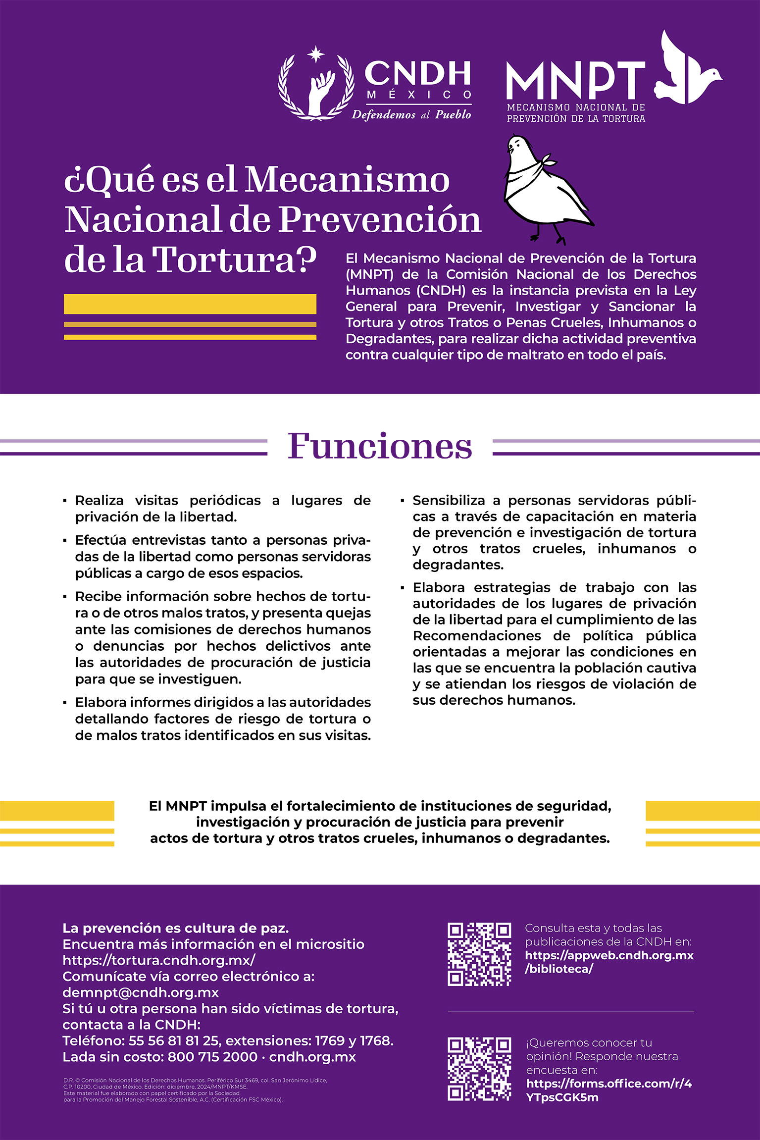 Cartel ¿Qué es el Mecanismo Nacional de Prevención de la Tortura?