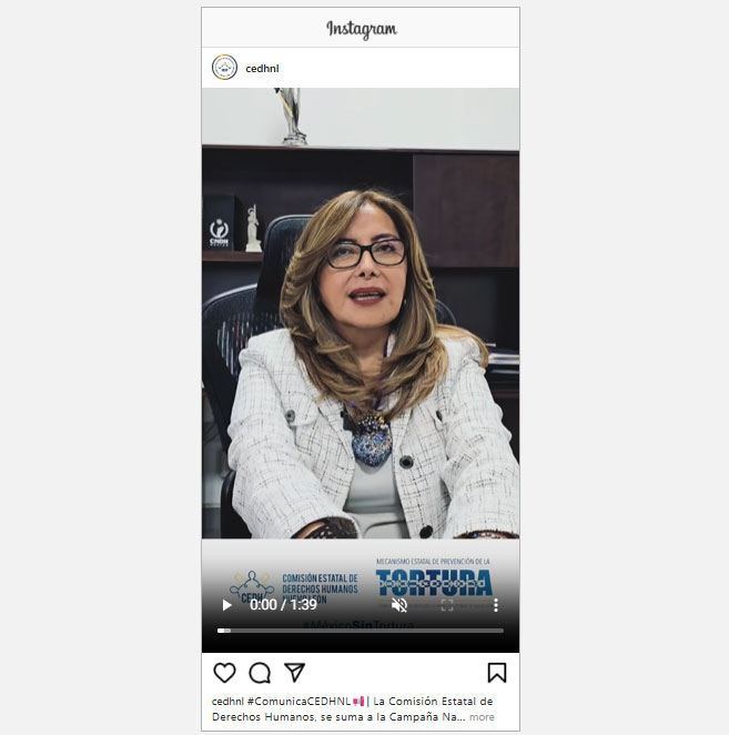 La Comisión Estatal de Derechos Humanos, se suma a la Campaña Nacional México sin Tortura 2025